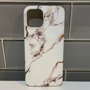 Marble Design Phone Case - White and Gold